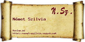 Német Szilvia névjegykártya