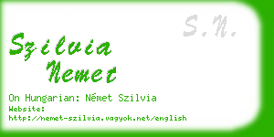 szilvia nemet business card